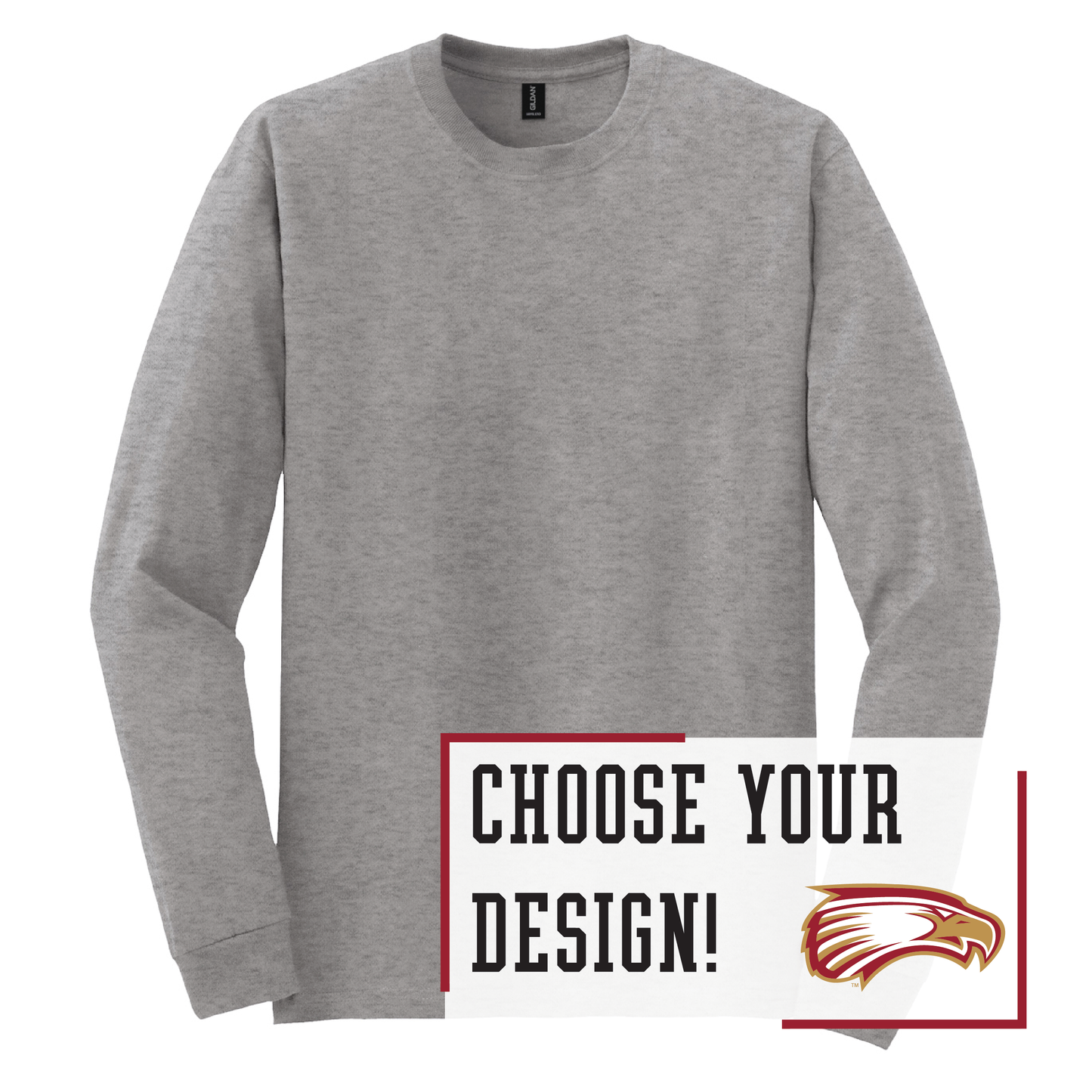 Eagles Gildan® DryBlend® 50 Cotton/50 Poly Long Sleeve T-Shirt (8400)