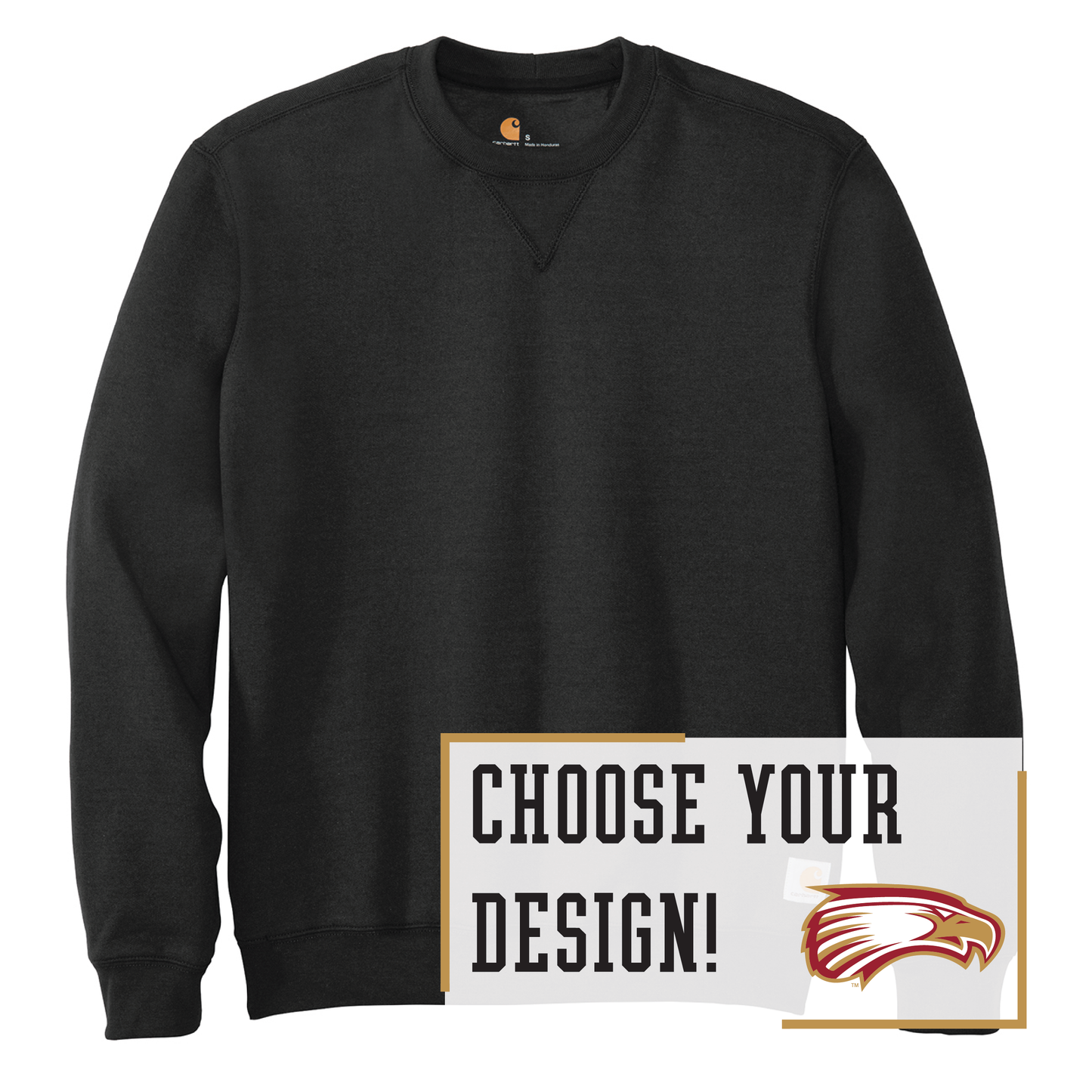 Eagles Black Carhartt® Midweight Crewneck Sweatshirt (CTK124)