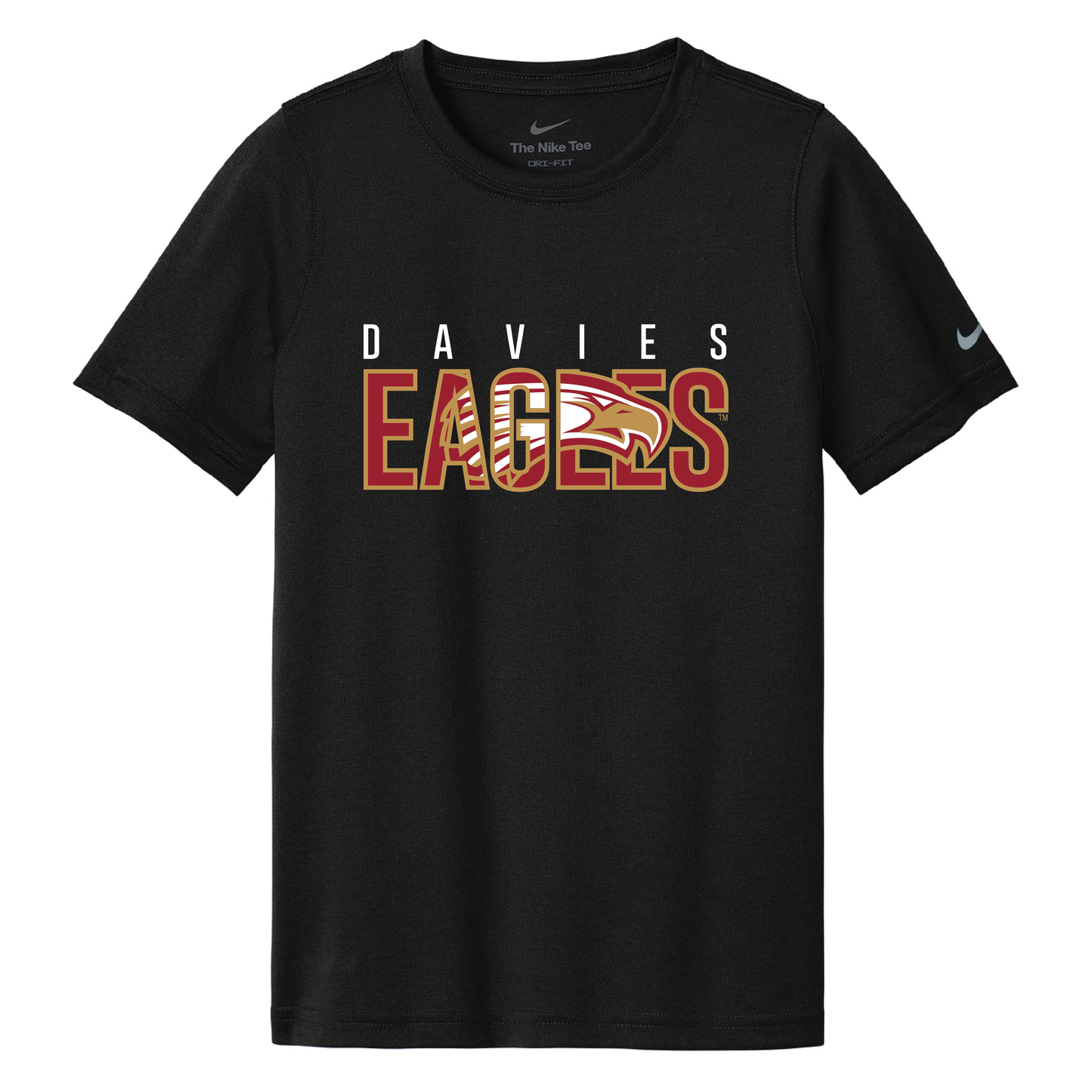 Eagles Black Youth Swoosh Sleeve rLegend Tee (NKDX8787)