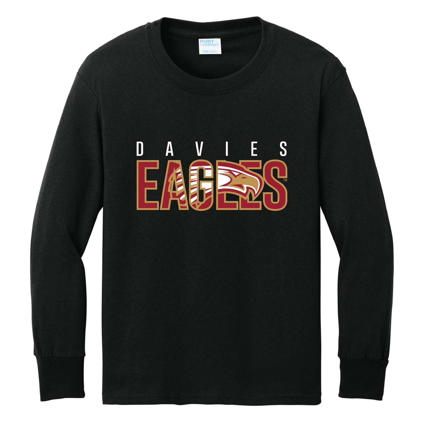 Eagles Port & Co™ Youth Long Sleeve Core Cotton Tee (PC54YLS)