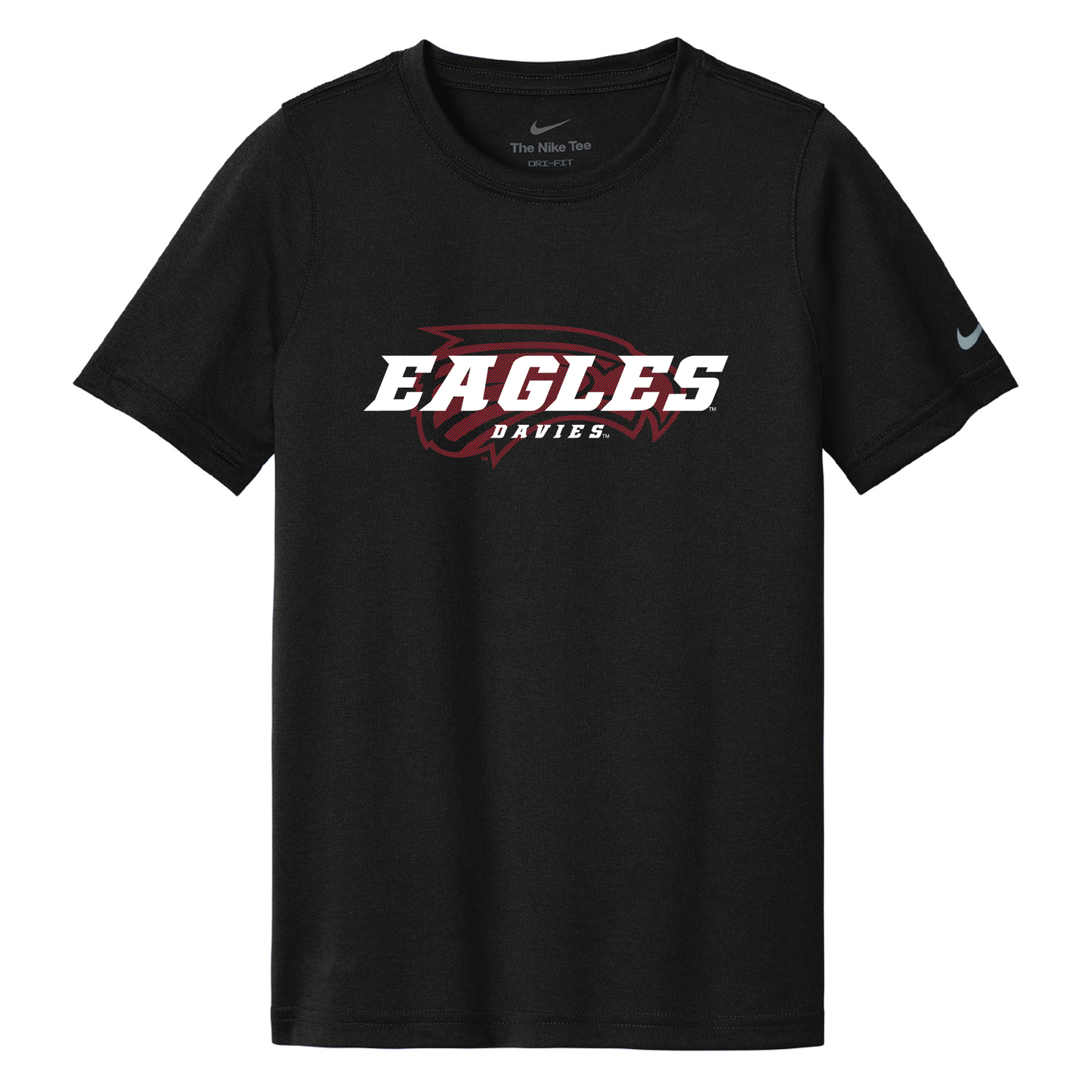 Eagles Black Youth Swoosh Sleeve rLegend Tee (NKDX8787)