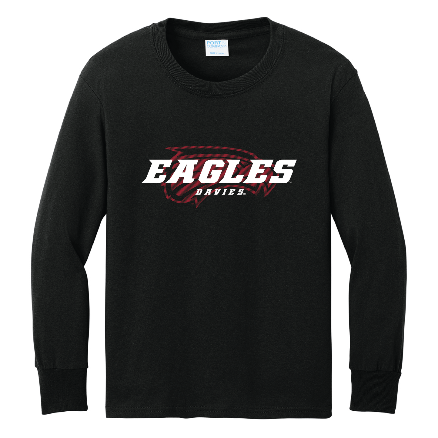 Eagles Port & Co™ Youth Long Sleeve Core Cotton Tee (PC54YLS)