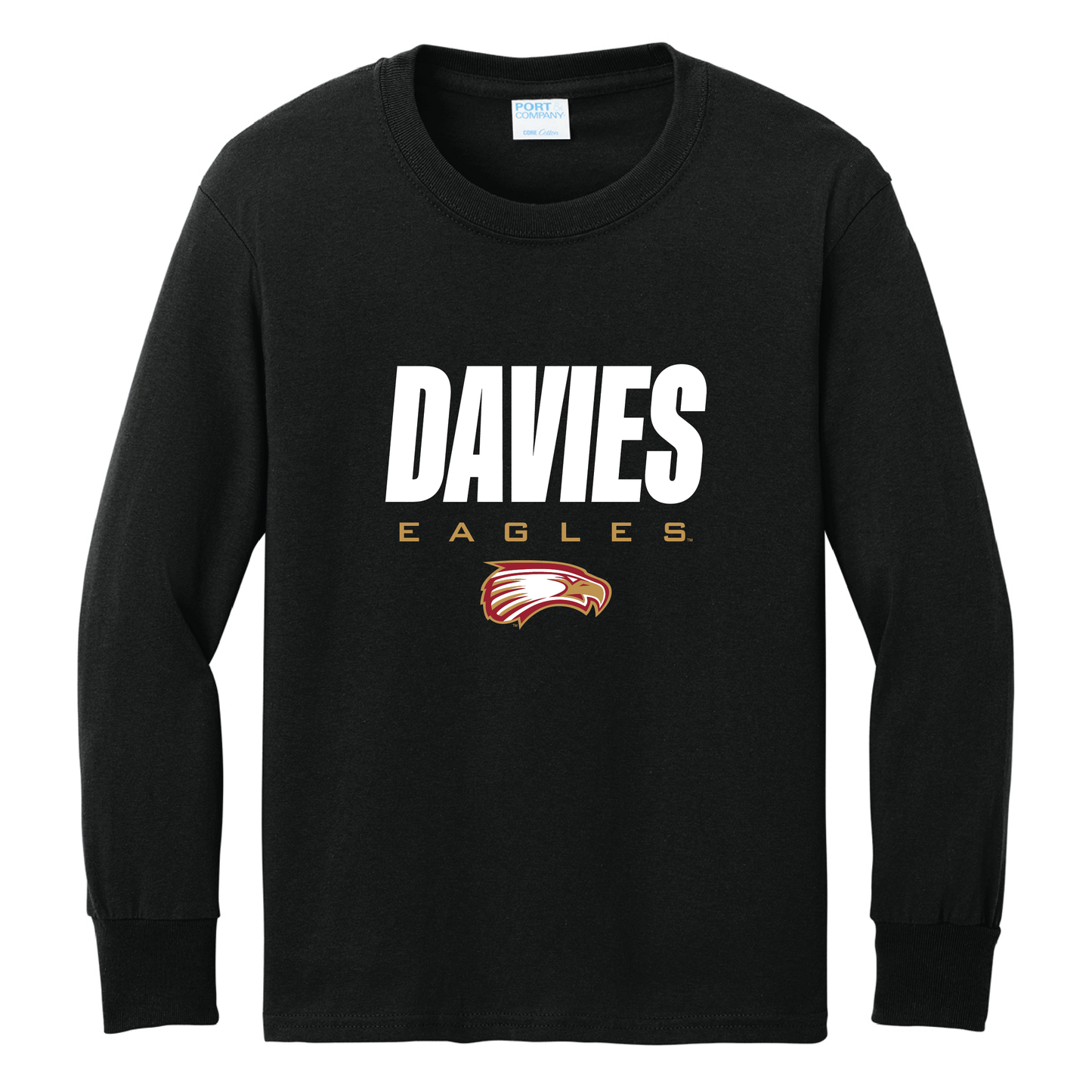 Eagles Port & Co™ Youth Long Sleeve Core Cotton Tee (PC54YLS)
