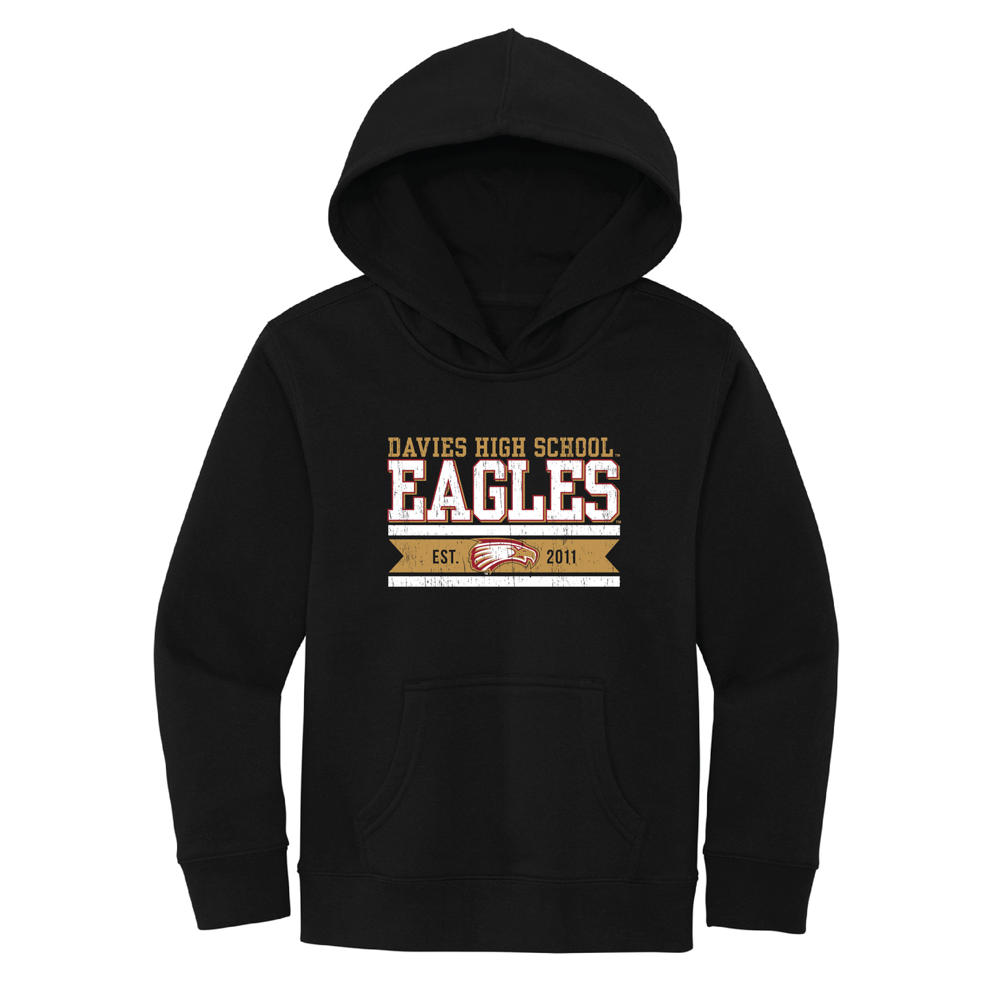 Eagles Black District® Youth V.I.T.™ Fleece Hoodie (DT6100Y)