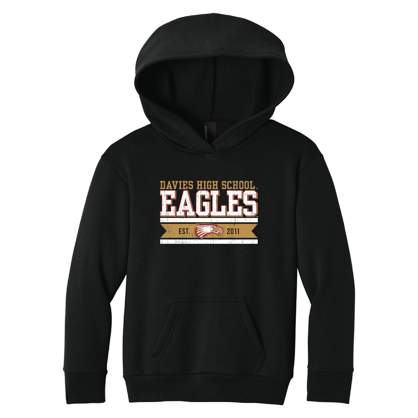 Eagles Port & Co™ Youth Pullover Hooded Sweatshirt (PC68YH)