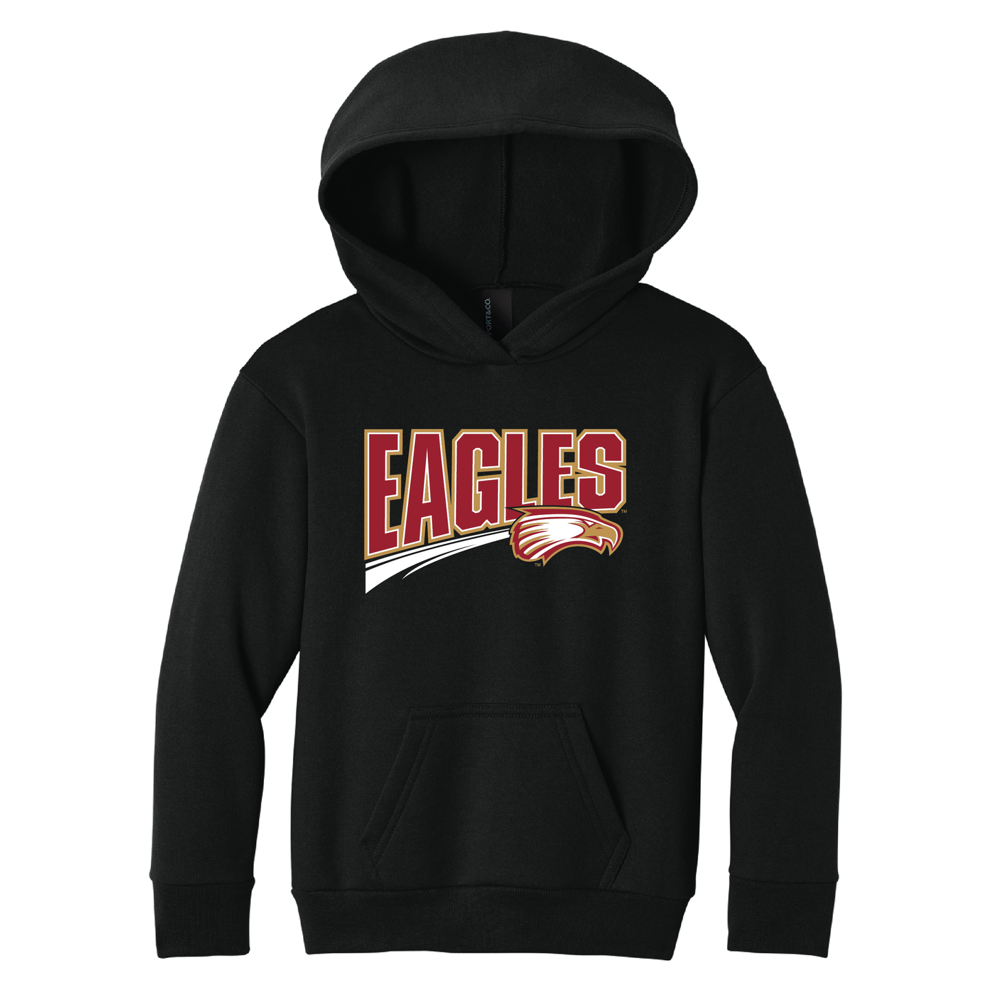 Eagles Port & Co™ Youth Pullover Hooded Sweatshirt (PC68YH)