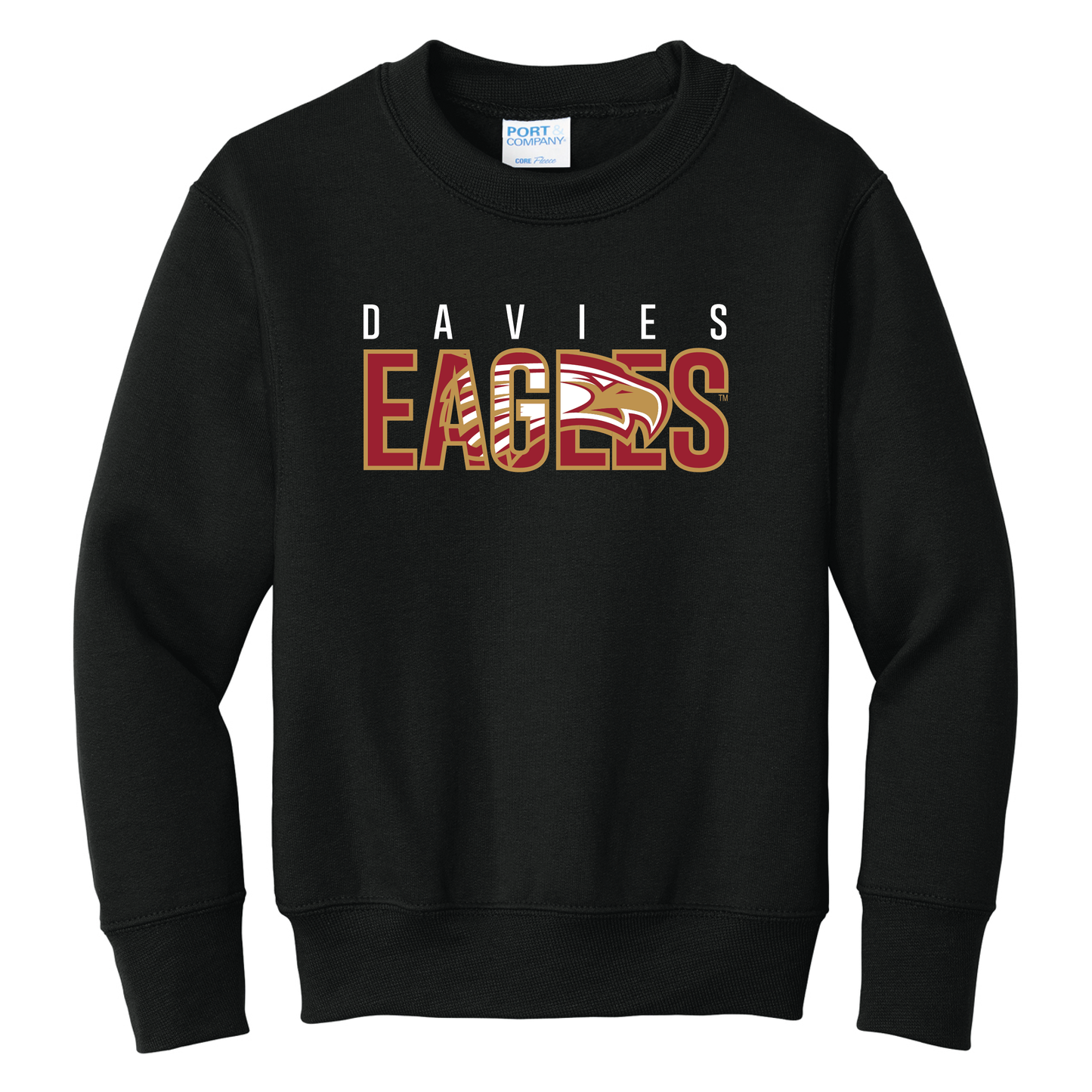 Eagles Port & Co™ Youth Core Fleece Crewneck Sweatshirt (PC78Y)
