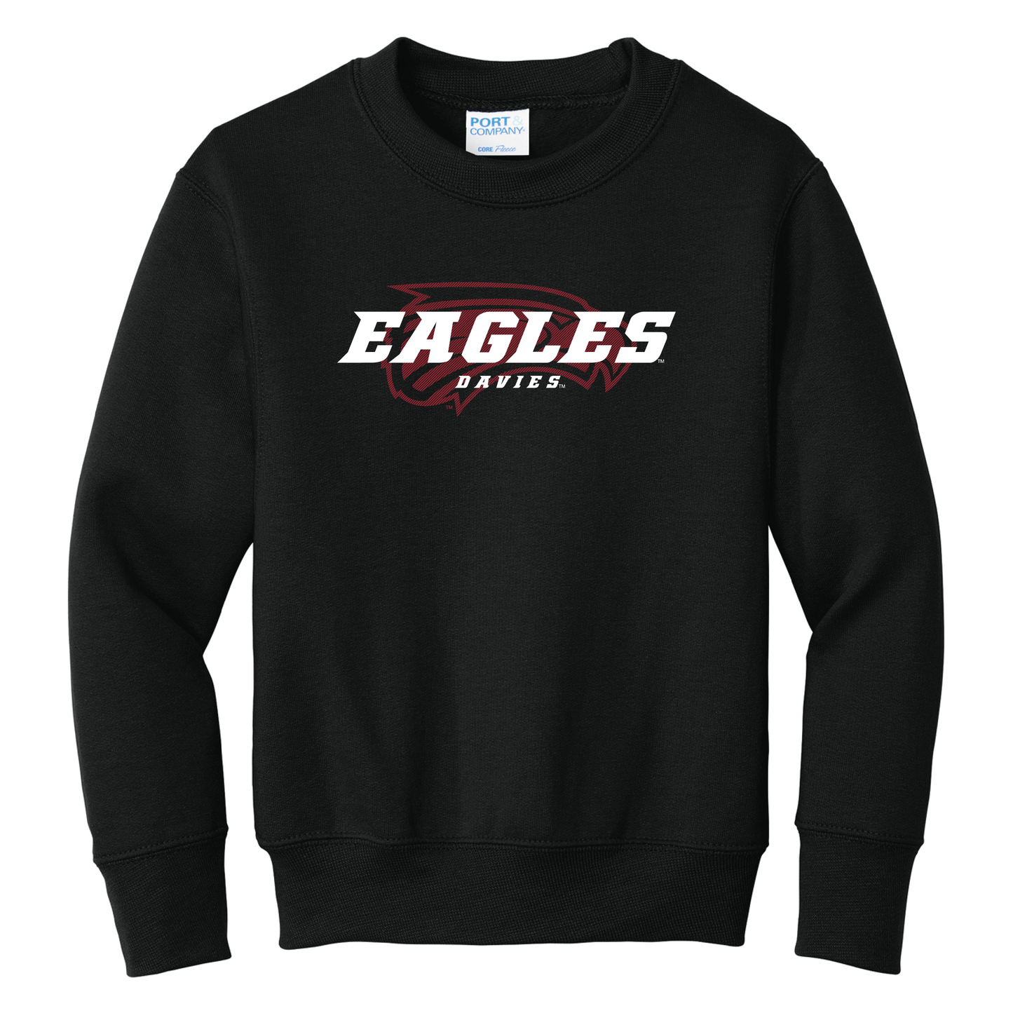 Eagles Port & Co™ Youth Core Fleece Crewneck Sweatshirt (PC78Y)