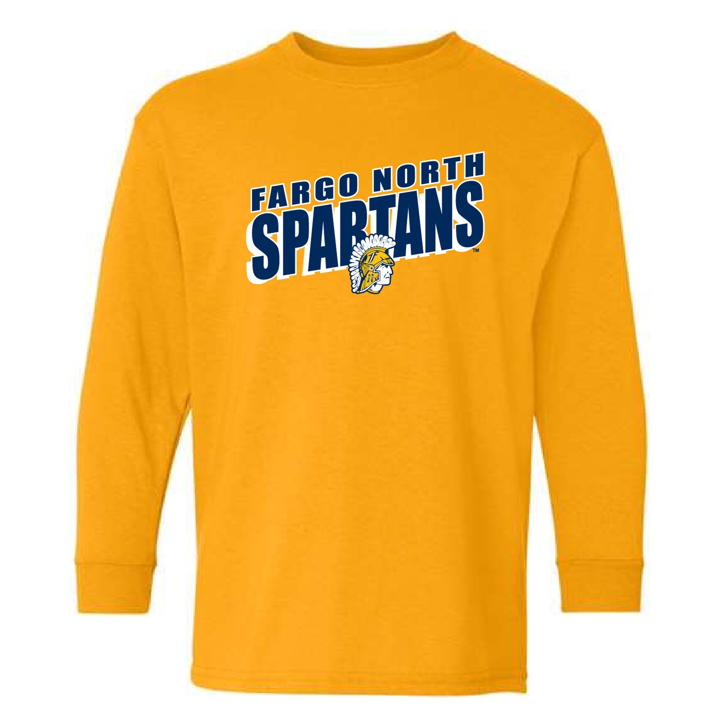 Spartans Heather Gold Gildan Yth L/S T-shirt 1123