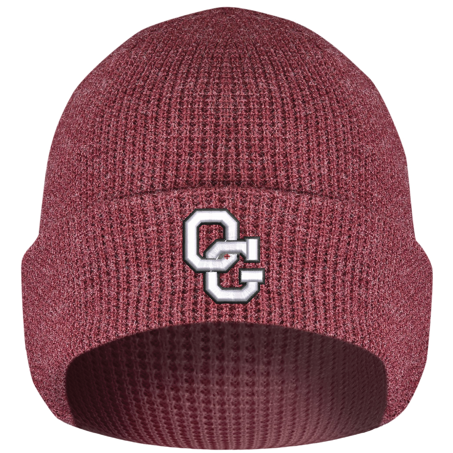 Grovers OG Puff Bordeaux Augusta Waffle Knit Beanie 0124