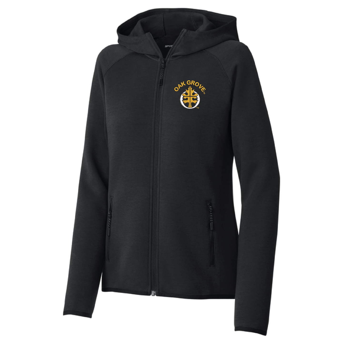 Oak Grove Black Sport-Tek® Women’s Full-Zip Hoodie (LST840)
