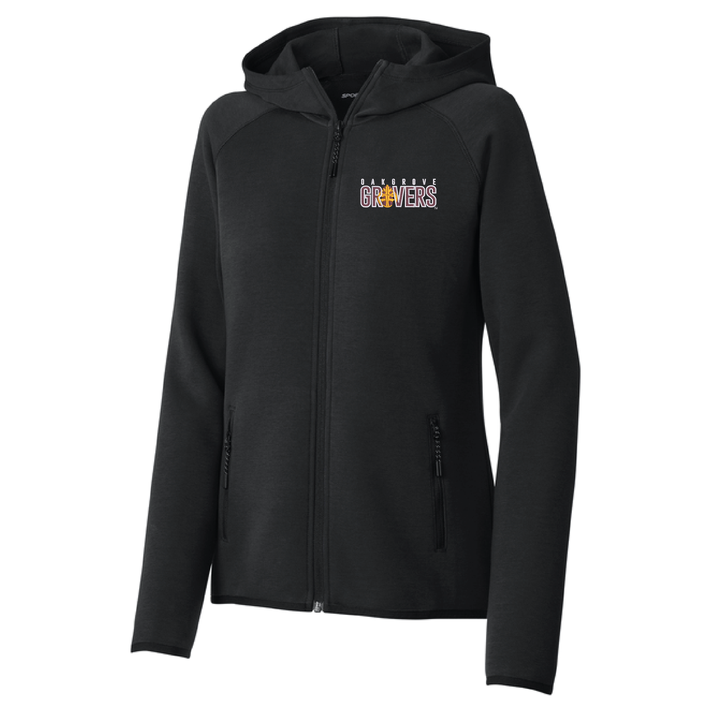 Oak Grove Black Sport-Tek® Women’s Full-Zip Hoodie (LST840)