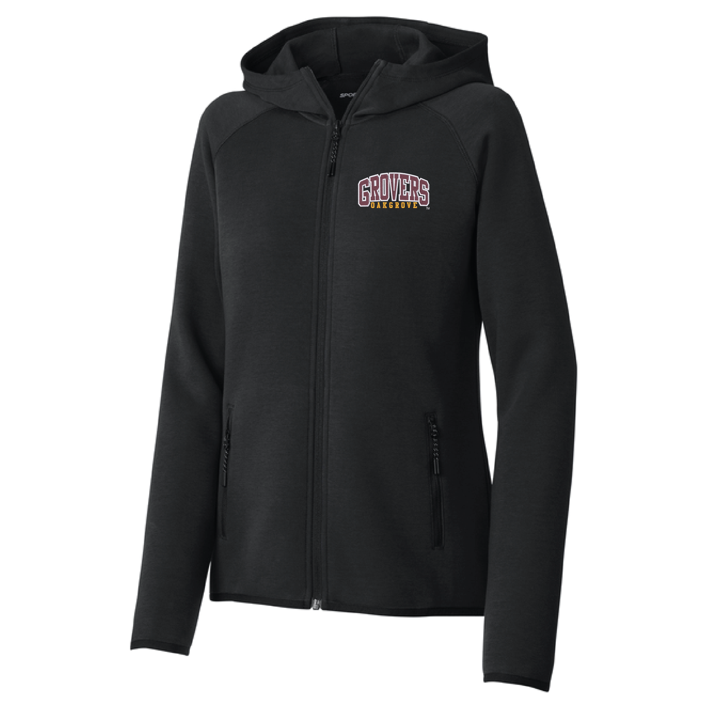 Oak Grove Black Sport-Tek® Women’s Full-Zip Hoodie (LST840)
