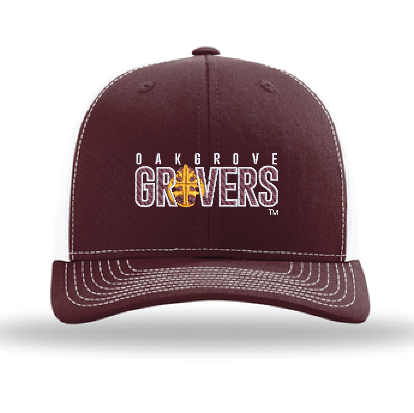 Oak Grove Maroon Richardson Trucker Cap (112)