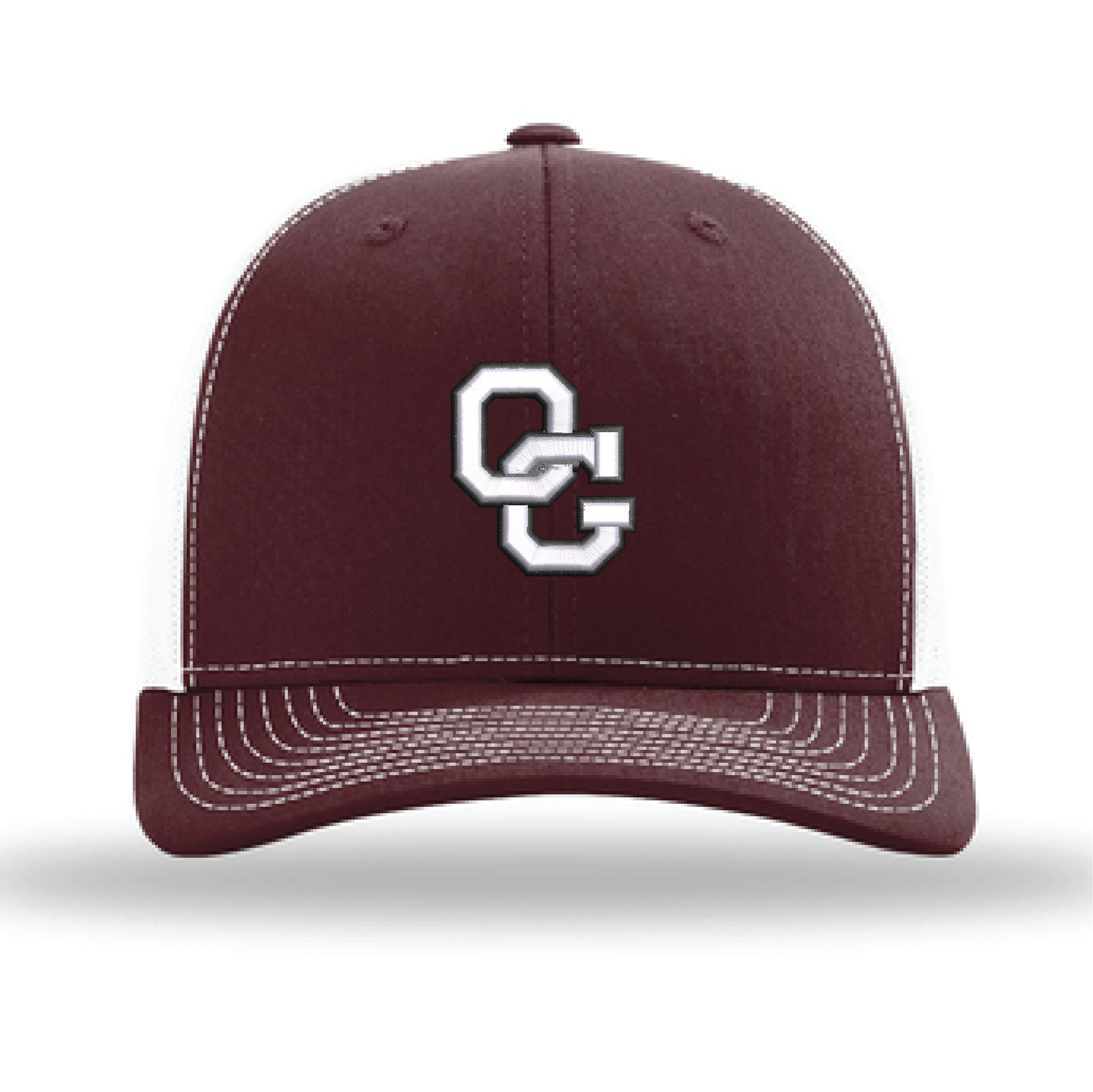 Oak Grove Maroon Richardson Trucker Cap (112)
