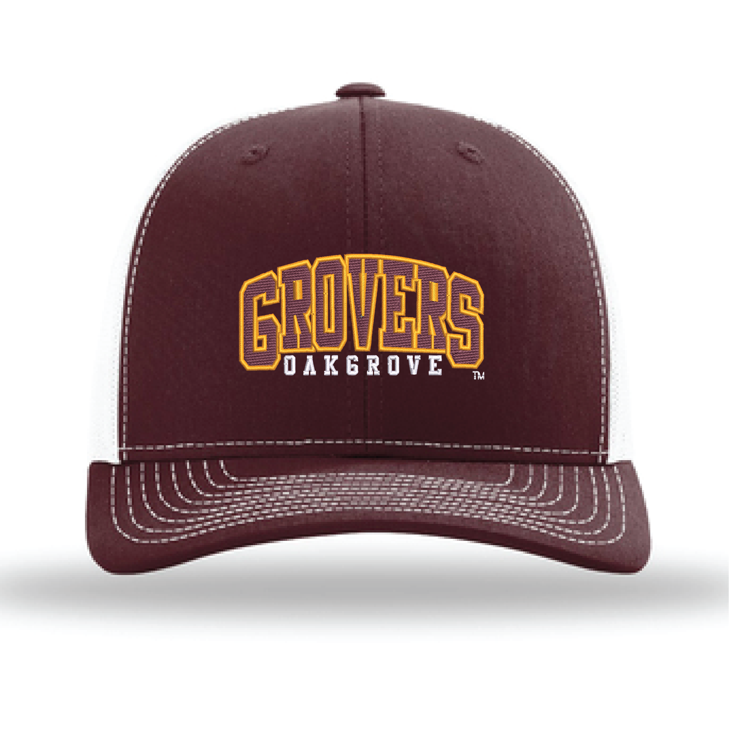 Oak Grove Maroon Richardson Trucker Cap (112)