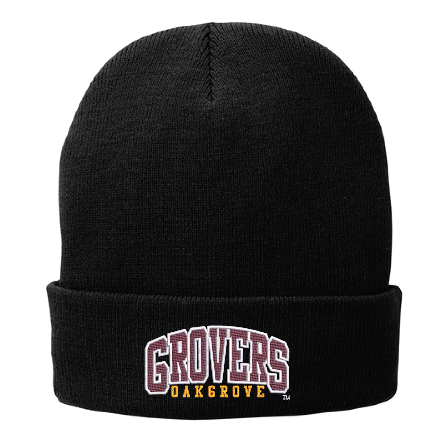 Oak Grove Black Port Authority® Fleece-Lined Knit Cap (CP90L)