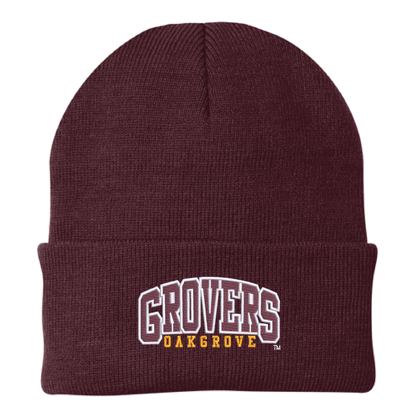 Oak Grove Maroon Port Authority® Knit Cap (CP90)