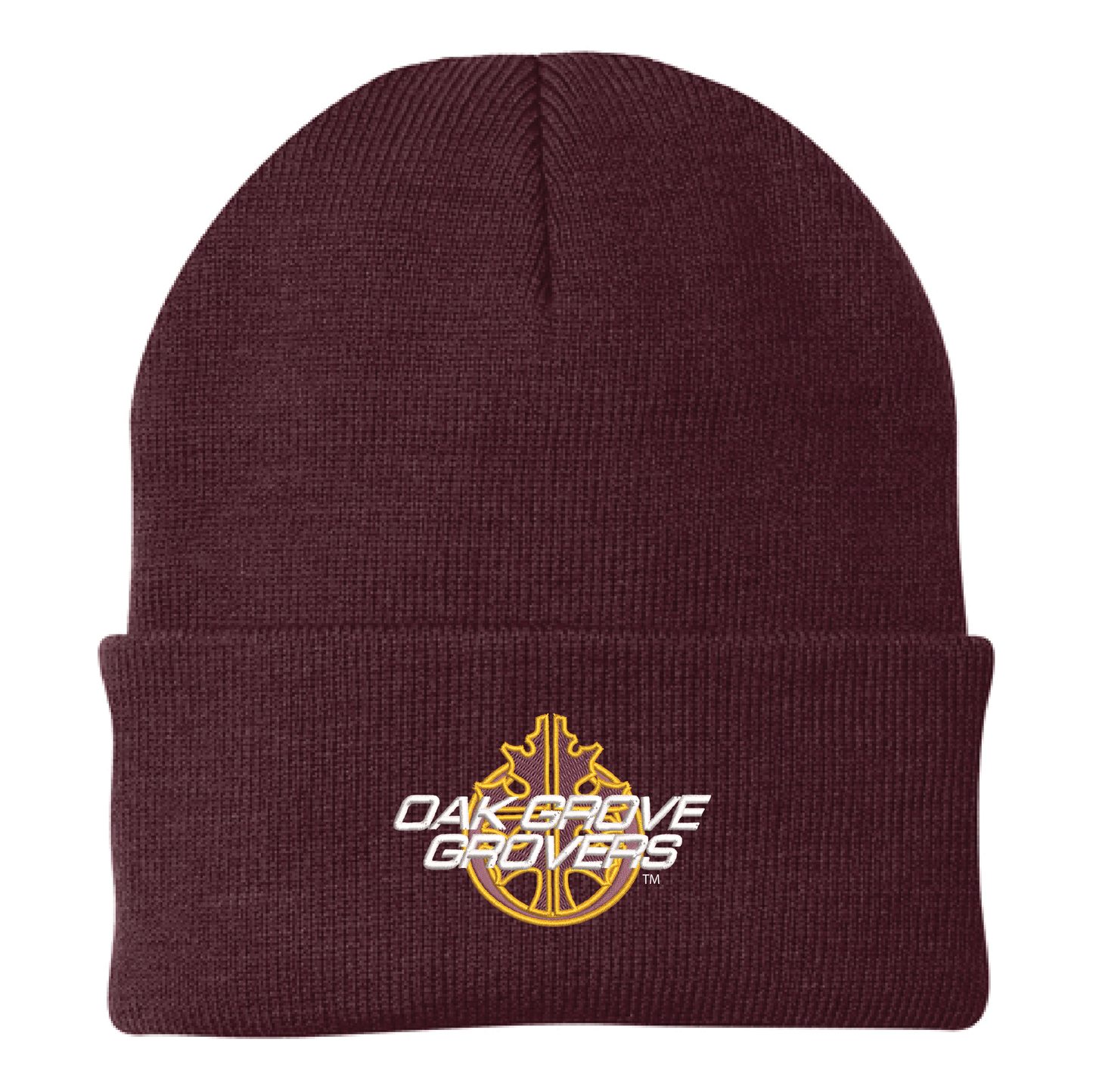 Oak Grove Maroon Port Authority® Knit Cap (CP90)