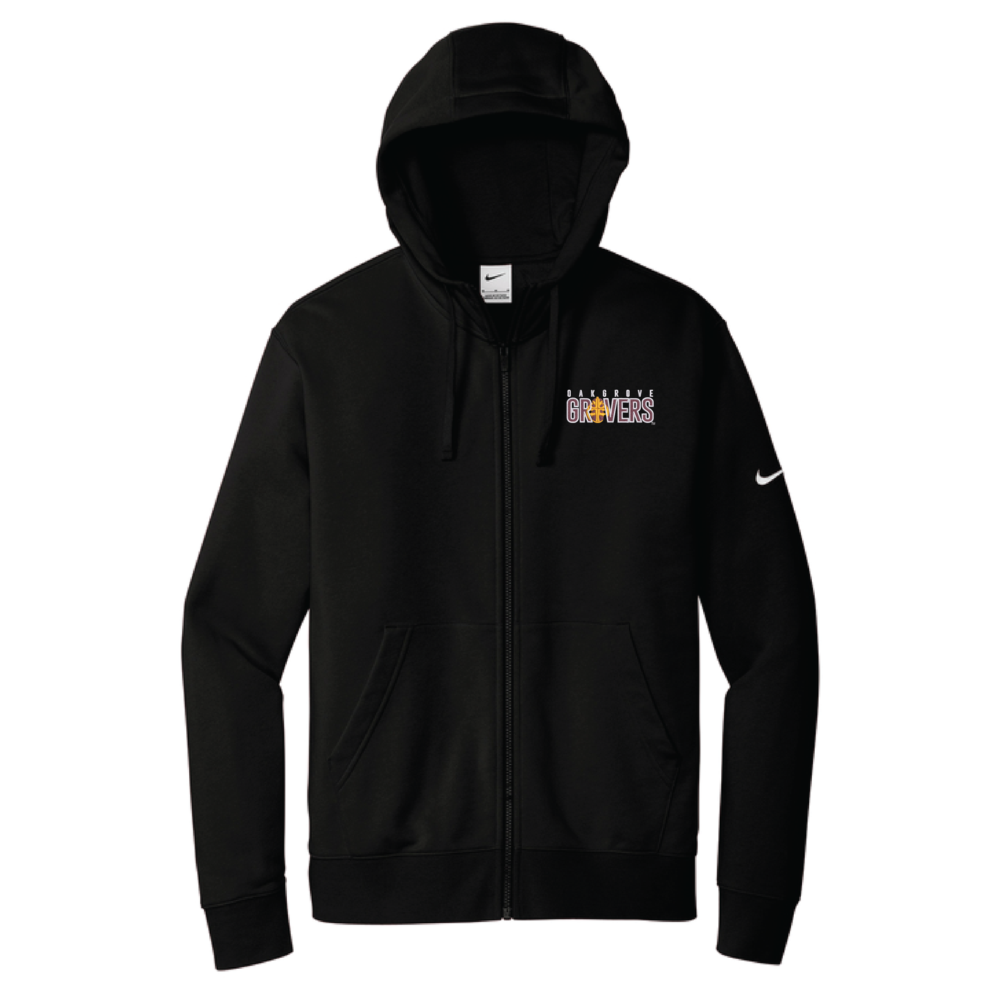 Oak Grove Nike Club Fleece Sleeve Swoosh Full-Zip Hoodie (NKDR1513)