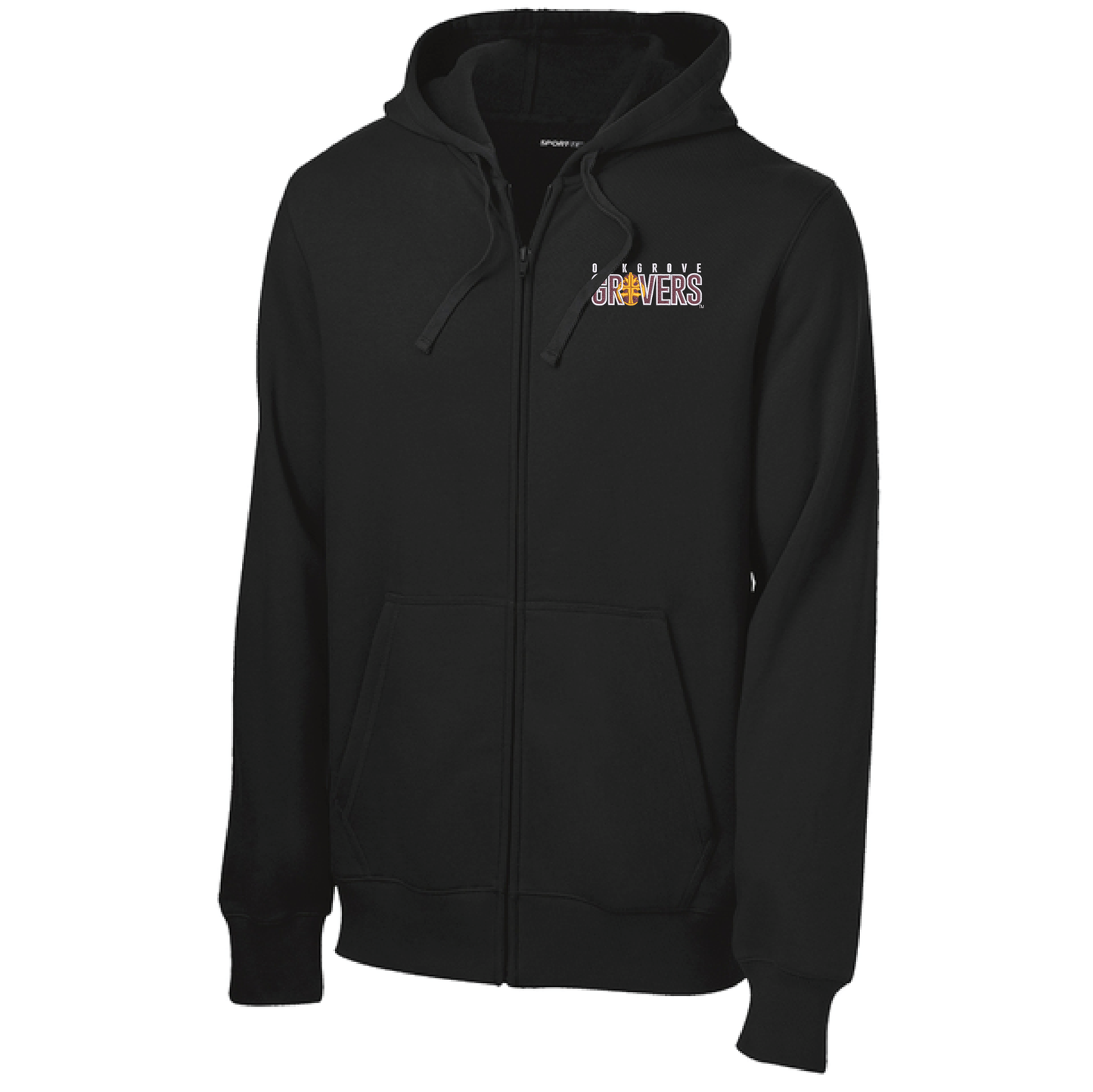 Oak Grove Black Sport-Tek® Full-Zip Hooded Sweatshirt (ST258)
