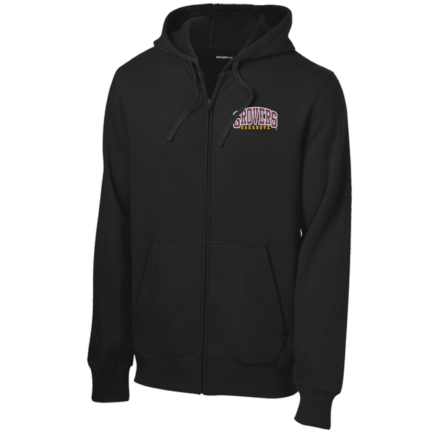 Oak Grove Black Sport-Tek® Full-Zip Hooded Sweatshirt (ST258)