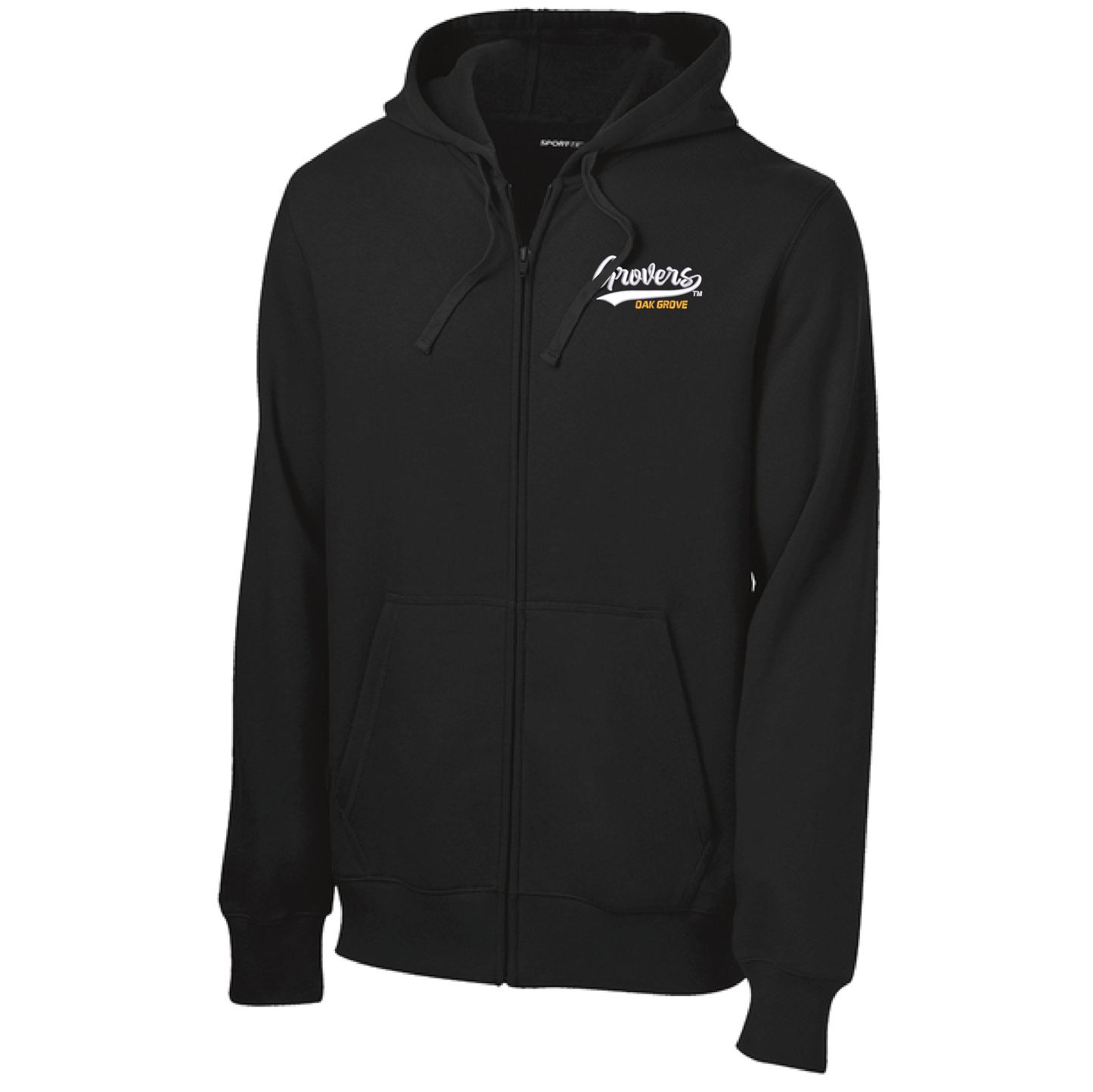 Oak Grove Black Sport-Tek® Full-Zip Hooded Sweatshirt (ST258)