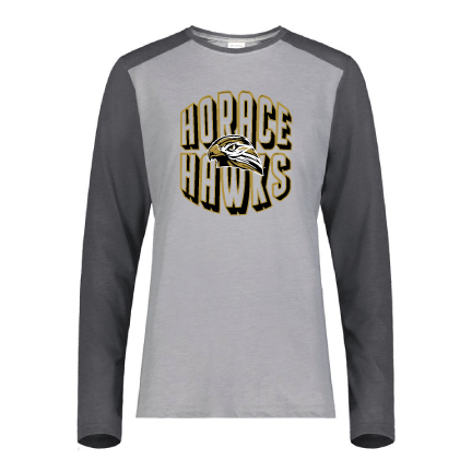 Hawks Augusta Gameday Grey Heather/Carbon Heather LS Tee