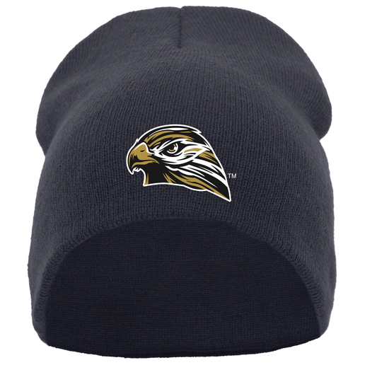 Hawks Head Black  Augusta Knit Beanie 0124