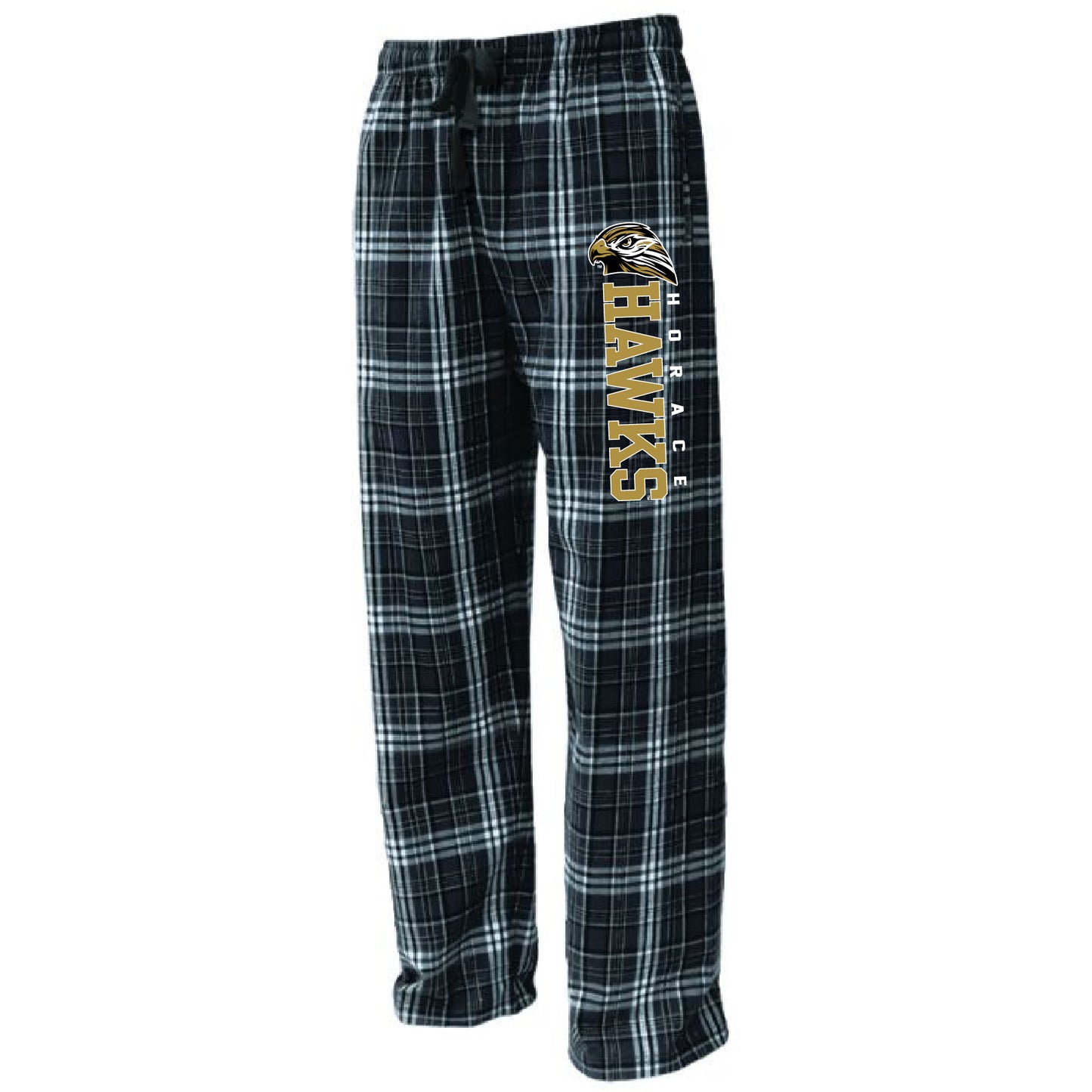 Hawks Kylee Black/White Pennant Flannel Pants 0324