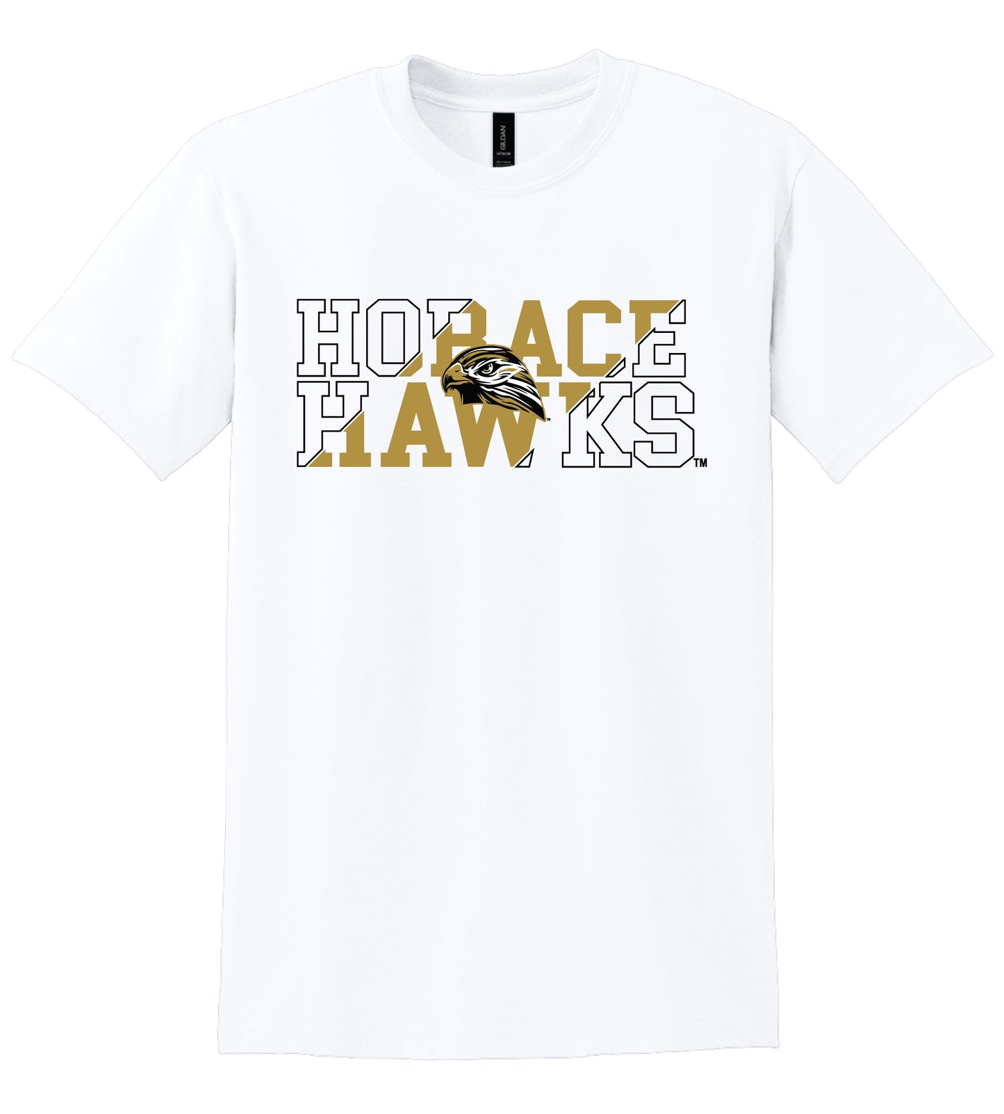 Hawks SS White Gildan Dryblend T- Shirt