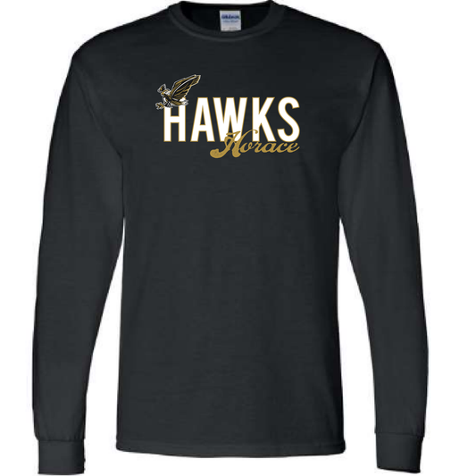 Hawks Walker Blk LS Youth Tee