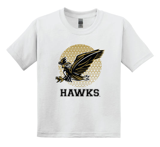 Hawks Youth SS White Gildan  DryBlend T-Shirt