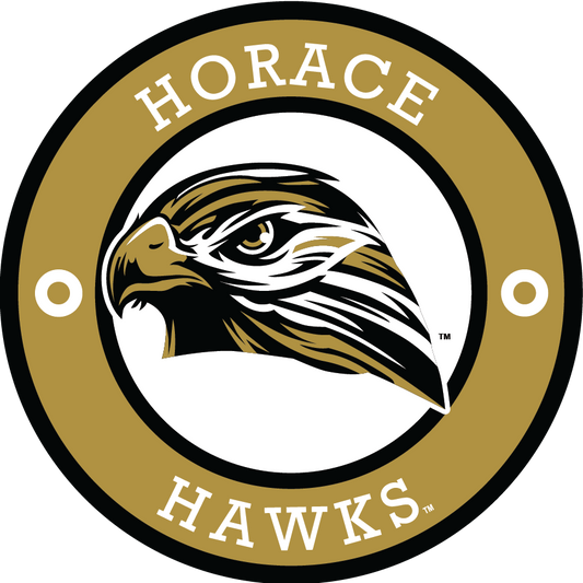 Hawks Decal  Gld/Blk/Wht