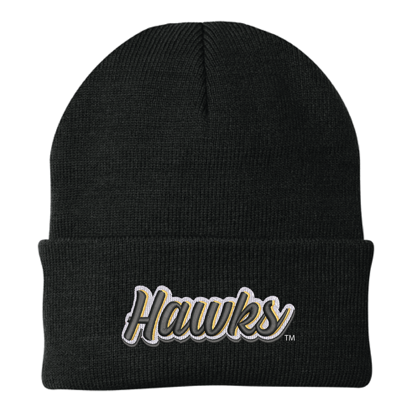Hawks Black Port Authority® Knit Cap (CP90)
