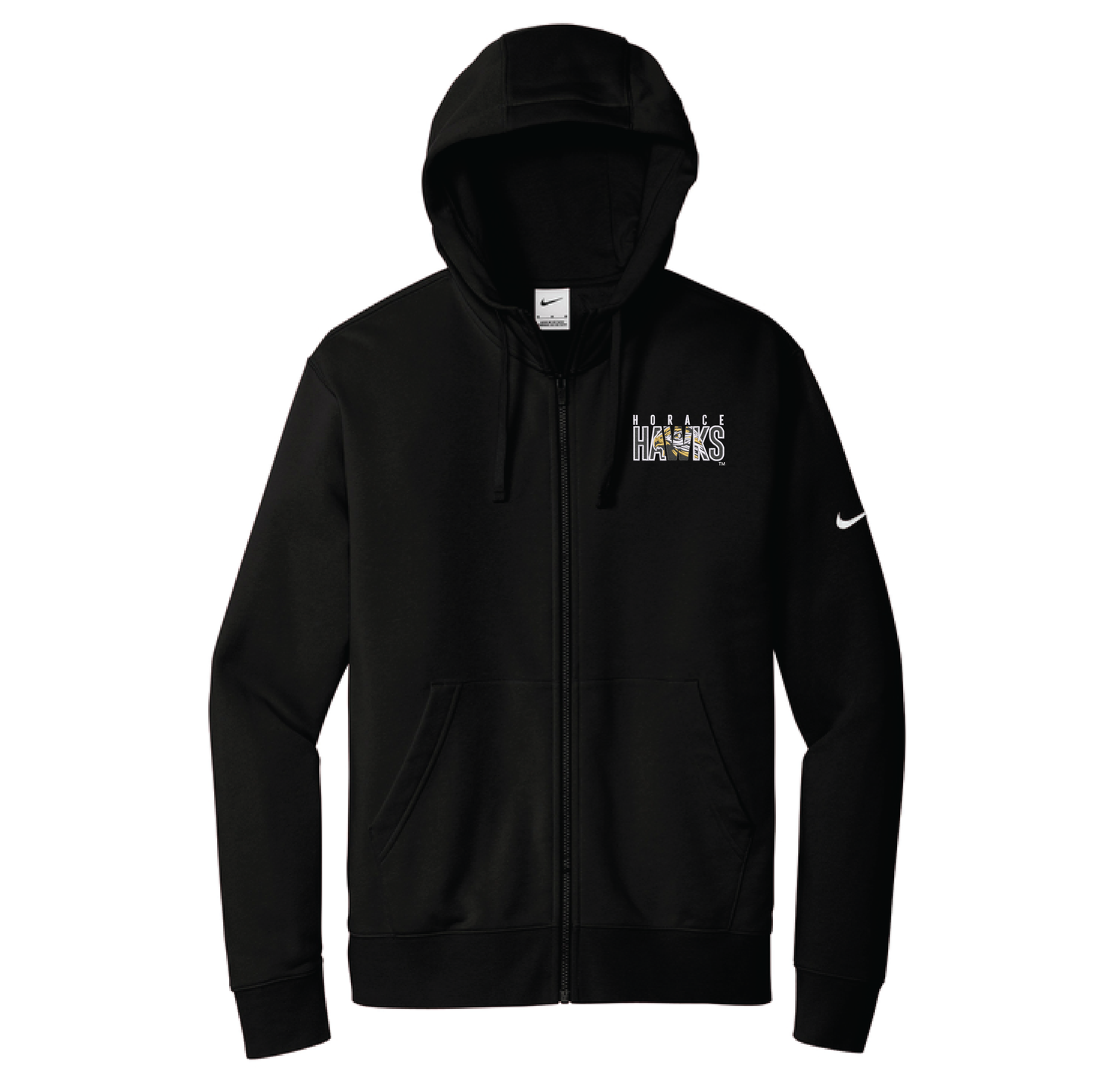 Hawks Nike Club Fleece Sleeve Swoosh Full-Zip Hoodie (NKDR1513)