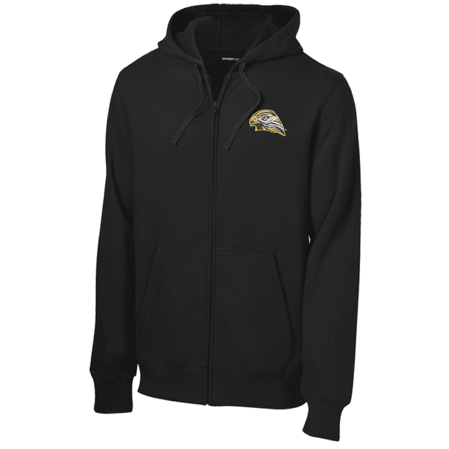 Hawks Black Sport-Tek® Full-Zip Hooded Sweatshirt (ST258)
