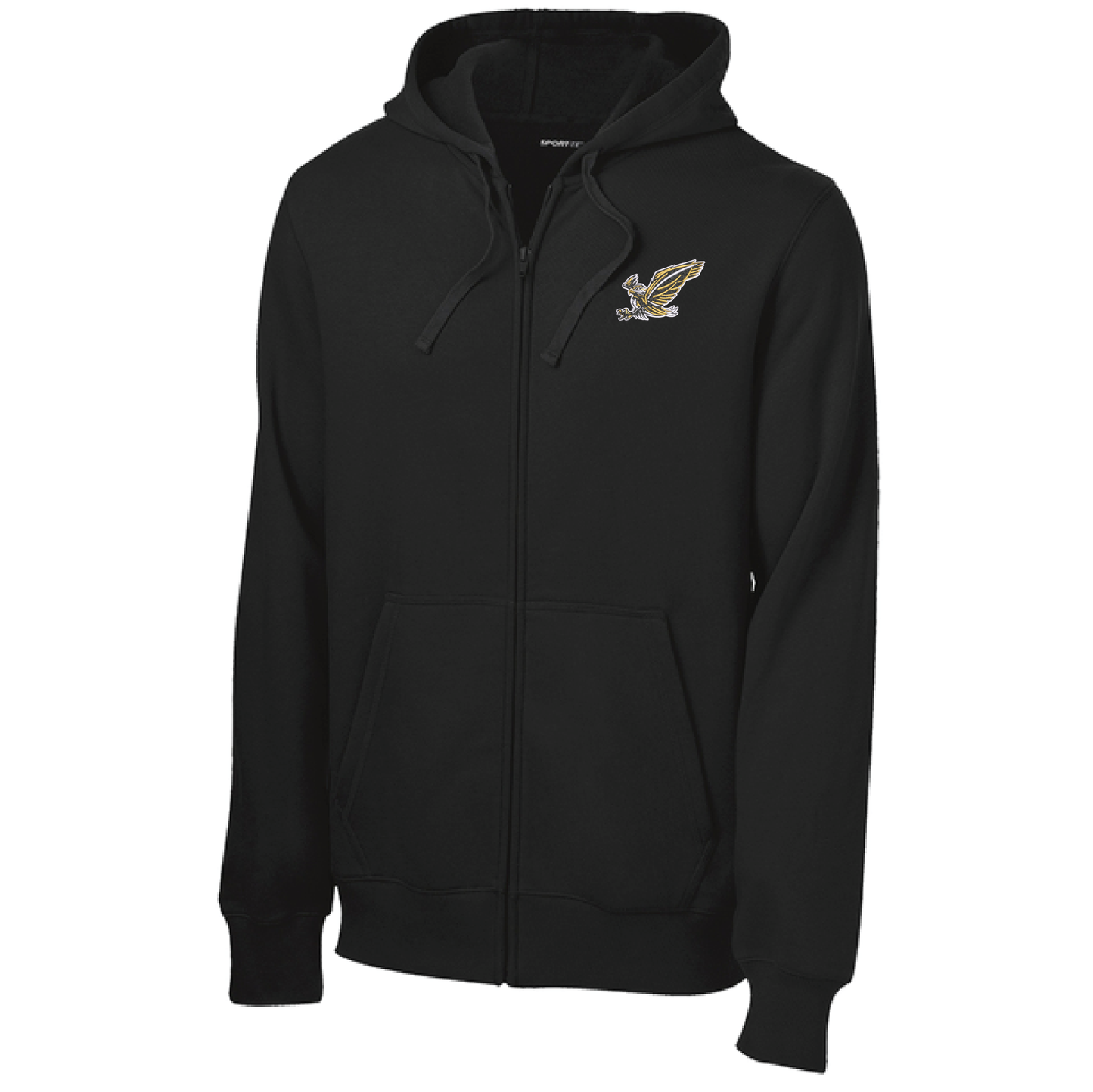 Hawks Black Sport-Tek® Full-Zip Hooded Sweatshirt (ST258)