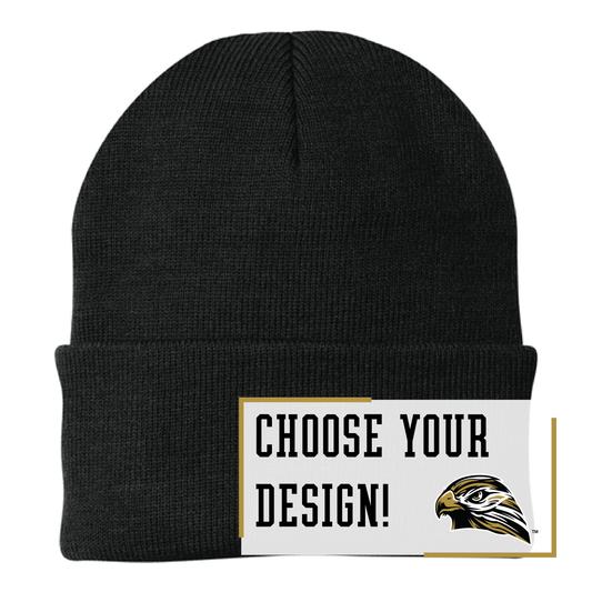 Hawks Black Port Authority® Knit Cap (CP90)