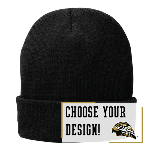 Hawks Black Port Authority® Fleece-Lined Knit Cap (CP90L)