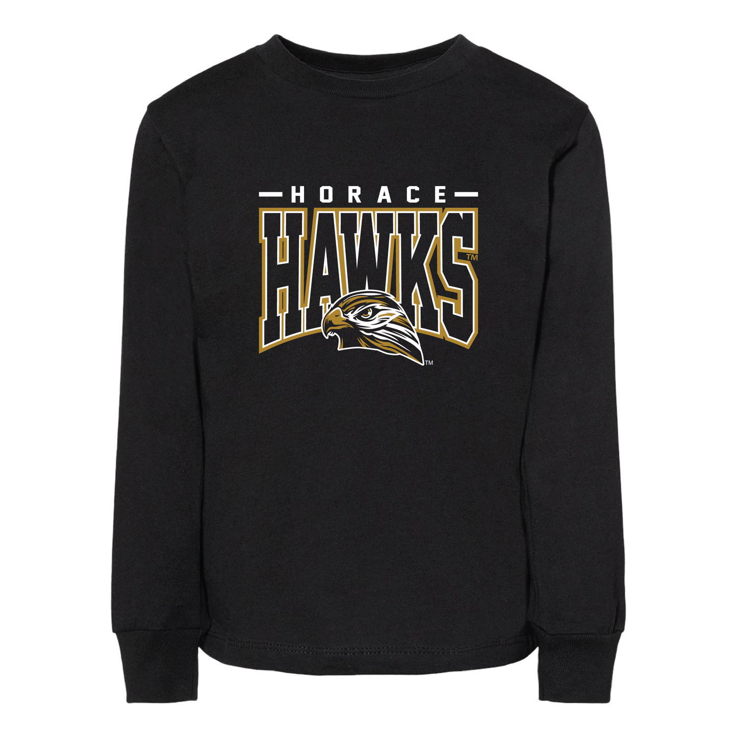 Hawks BELLA+CANVAS® Toddler Long Sleeve Tee (3501T)