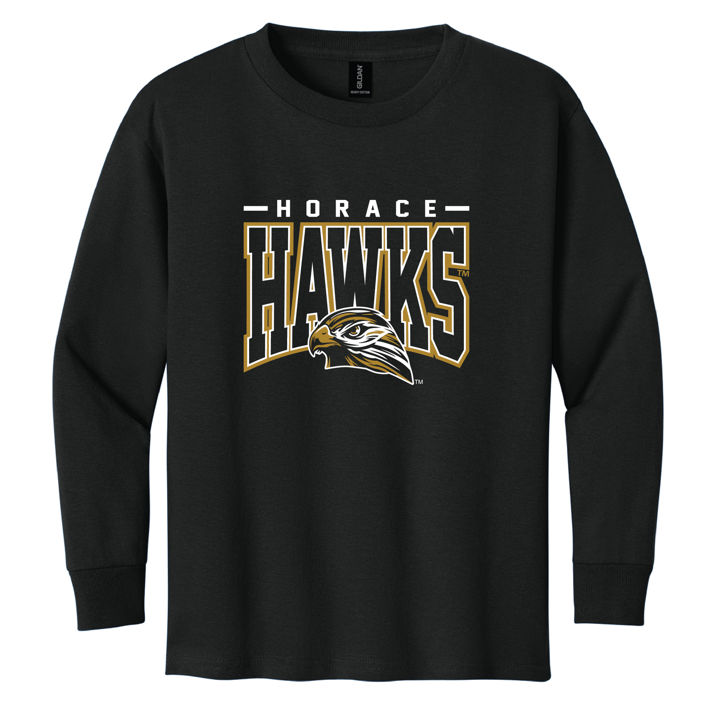 Hawks Gildan® Youth 100% Cotton Long Sleeve T-Shirt (5400b)