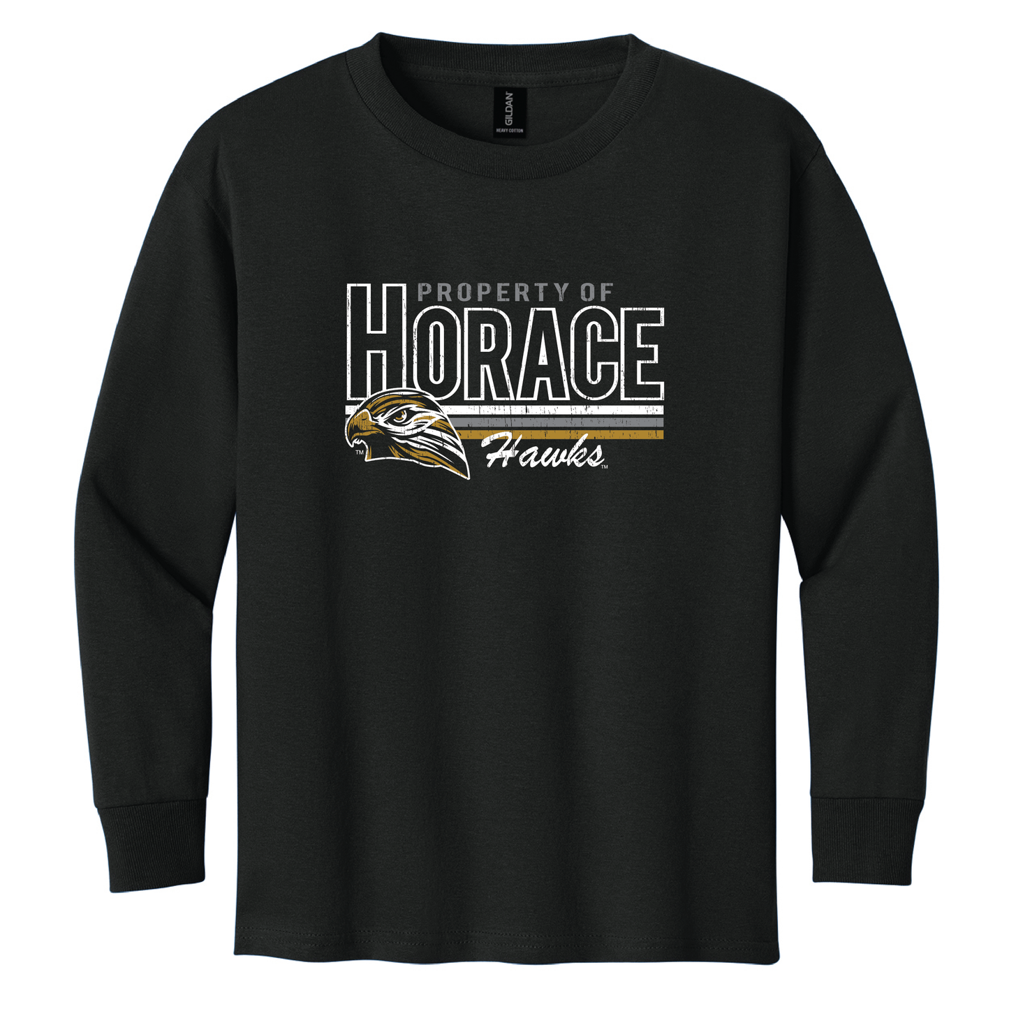 Hawks Gildan® Youth 100% Cotton Long Sleeve T-Shirt (5400b)