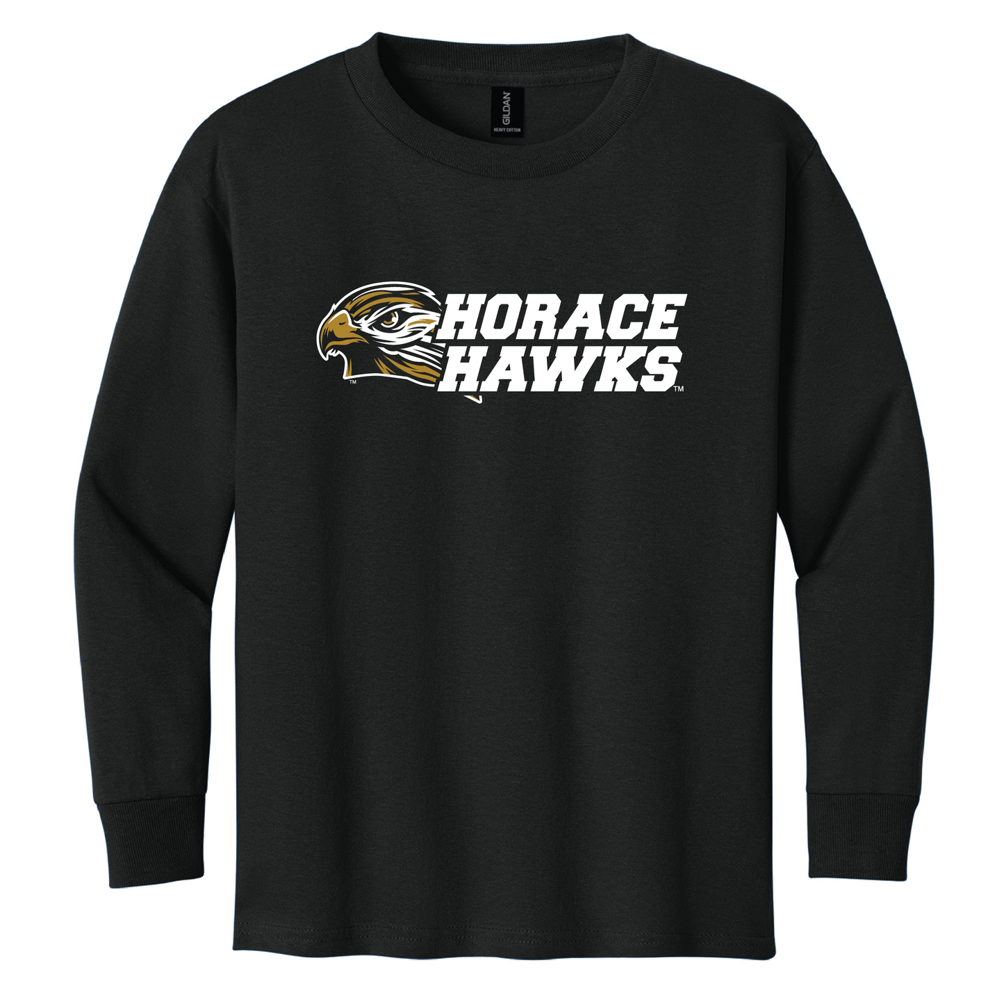 Hawks Gildan® Youth 100% Cotton Long Sleeve T-Shirt (5400b)