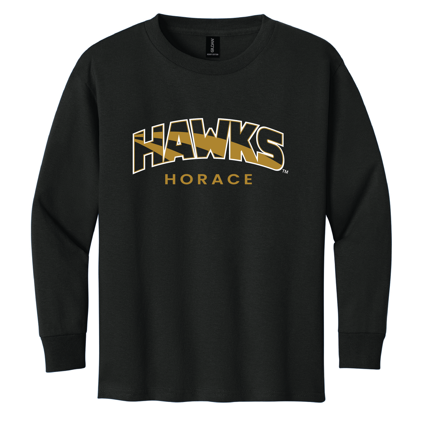 Hawks Gildan® Youth 100% Cotton Long Sleeve T-Shirt (5400b)