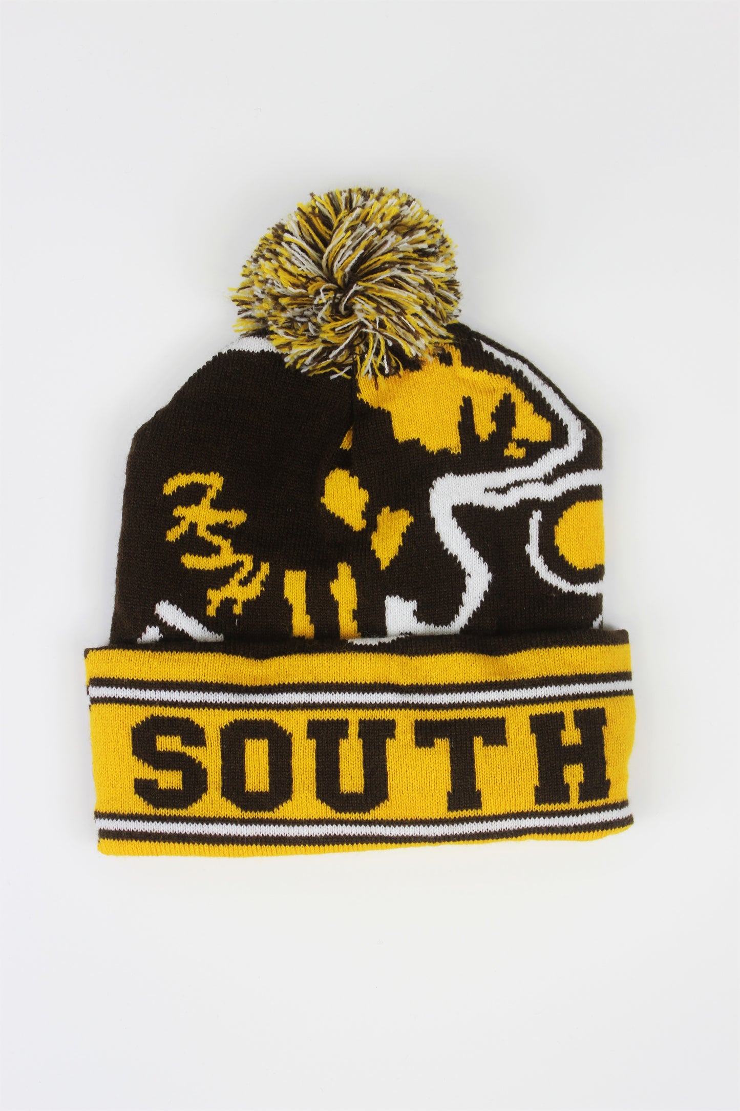 Bruins Knit-in Pom Beanies