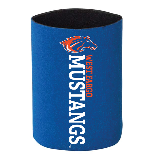 Mustangs Can Koozies  Blue/White/Orng Knish