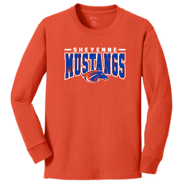 MUSTANGS YTH SPORT ORANGE ASHER TEAM 365 L/S