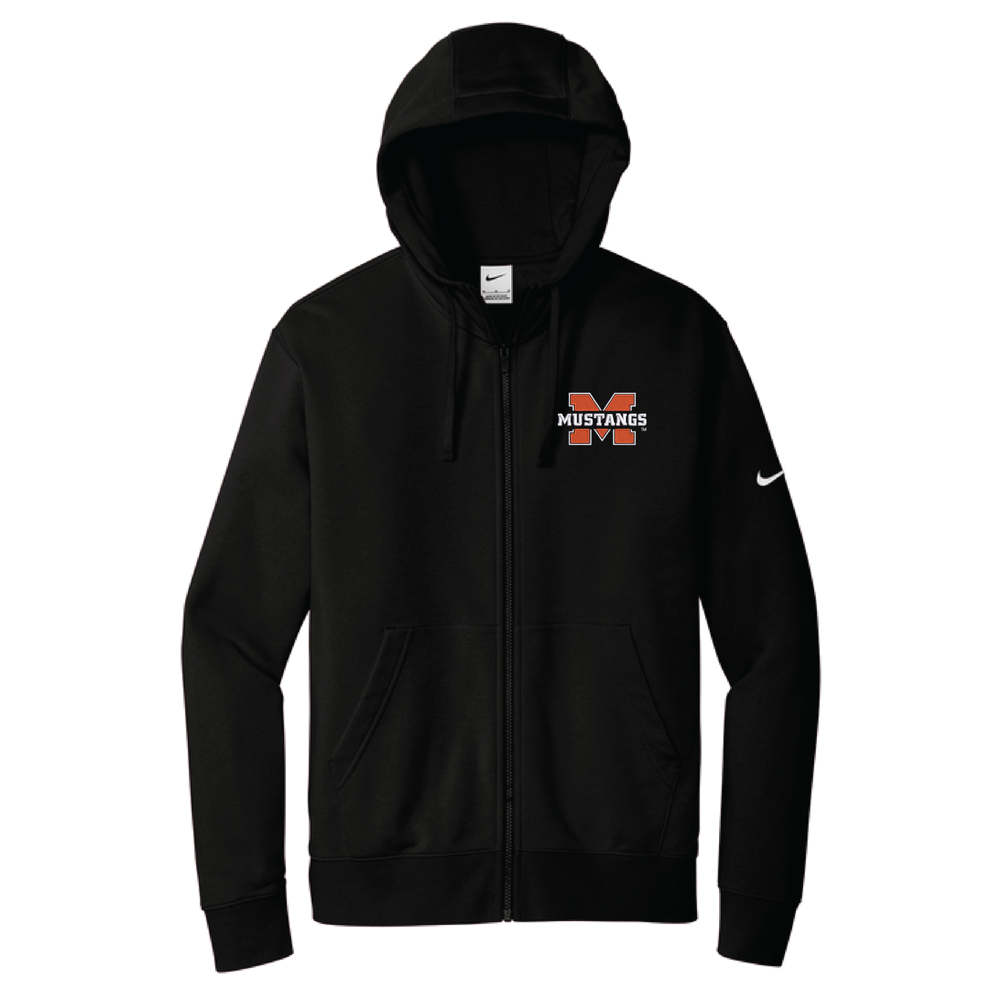 Mustangs Nike Club Fleece Sleeve Swoosh Full-Zip Hoodie (NKDR1513)