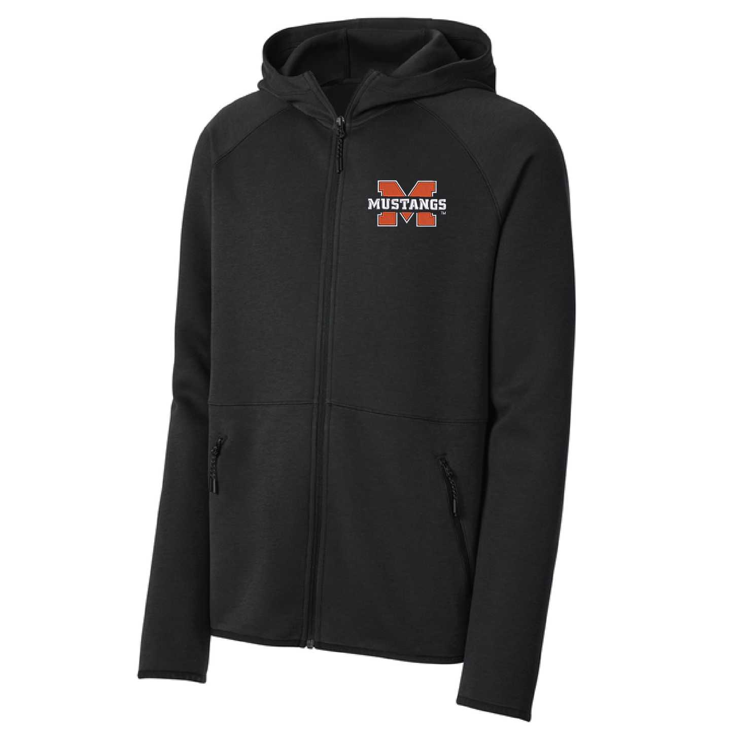 Mustangs Black Sport-Tek® Phenom Full-Zip Hoodie (ST840)